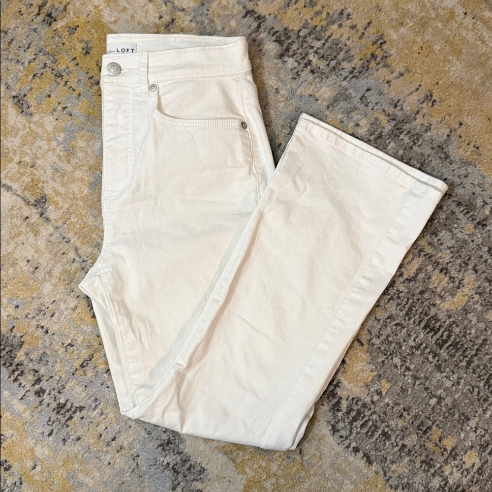 LOFT Kick THE Crop White jeans - Picture 7 of 8